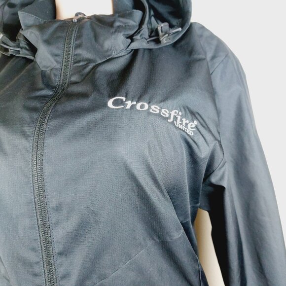 Nike Women's Black Shield Hooded Outdoor Trail Long Windbreaker Jacket Size M - Picture 7 of 14